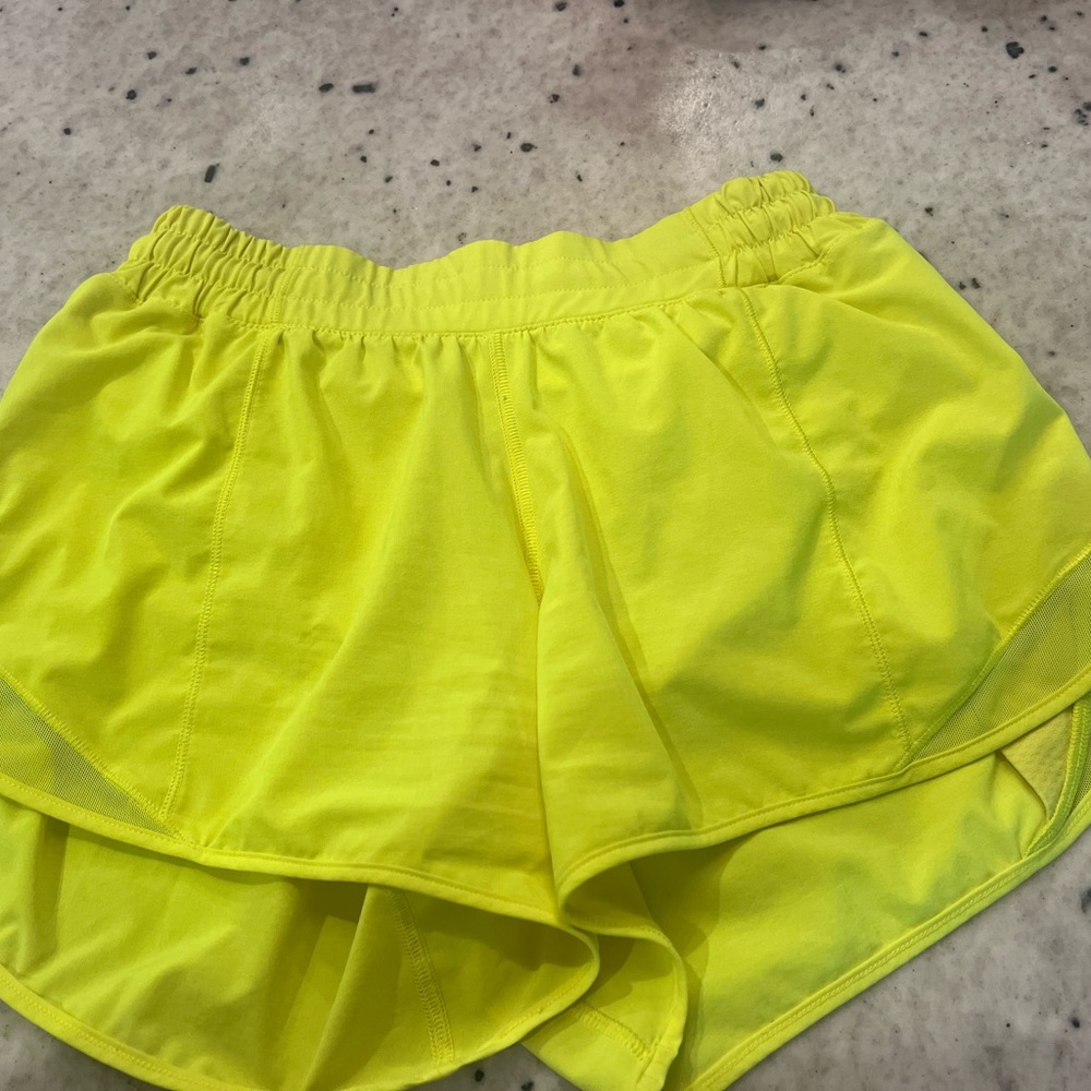 Lululemon Athletica Neon Yellow Hotty Hot Shorts